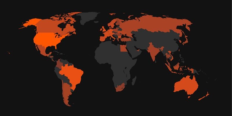 Map of Maya Fourteen's global listener reach